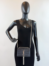 YSL CROCODILE CLASSIC KATE TASSEL CROSSBODY
