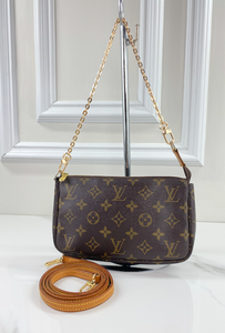 LOUIS VUITTON POCHETTE ACCESSORIES LEATHER CROSSBODY / CHAIN SL1002