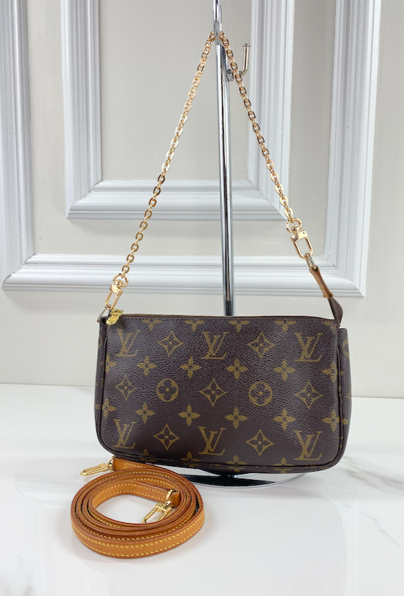 LOUIS VUITTON POCHETTE ACCESSORIES LEATHER CROSSBODY / CHAIN SL1002