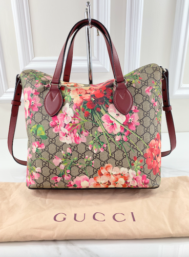 GUCCI BLOOMS LINEA A FOLDOVER TOTE