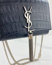 YSL CROCODILE CLASSIC KATE TASSEL CROSSBODY