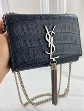 YSL CROCODILE CLASSIC KATE TASSEL CROSSBODY