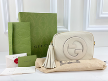 GUCCI DIAGONAL STITCHED BLONDIE IN MYSTIC WHITE (LIKE NEW)