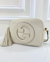GUCCI DIAGONAL STITCHED BLONDIE IN MYSTIC WHITE (LIKE NEW)