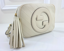GUCCI DIAGONAL STITCHED BLONDIE IN MYSTIC WHITE (LIKE NEW)