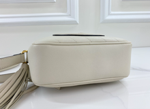 GUCCI DIAGONAL STITCHED BLONDIE IN MYSTIC WHITE (LIKE NEW)