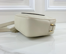 GUCCI DIAGONAL STITCHED BLONDIE IN MYSTIC WHITE (LIKE NEW)