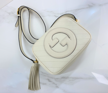 GUCCI DIAGONAL STITCHED BLONDIE IN MYSTIC WHITE (LIKE NEW)