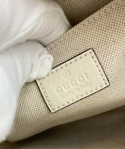 GUCCI DIAGONAL STITCHED BLONDIE IN MYSTIC WHITE (LIKE NEW)