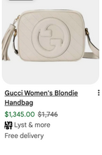 GUCCI DIAGONAL STITCHED BLONDIE IN MYSTIC WHITE (LIKE NEW)