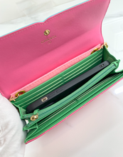 CHANEL CAVIAR QUILTED LARGE FILIGREE GUSSET WALLET / WOC MULTICOLOR