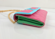 CHANEL CAVIAR QUILTED LARGE FILIGREE GUSSET WALLET / WOC MULTICOLOR