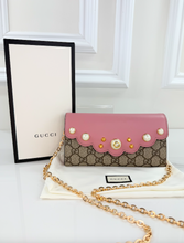 GUCCI GG MINI PEONY PEARLY WALLET / WOC LIMITED EDITION