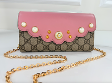 GUCCI GG MINI PEONY PEARLY WALLET / WOC LIMITED EDITION