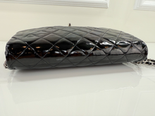 CHANEL PATENT QUILTED CLUTCH WITH CHAIN FLAP