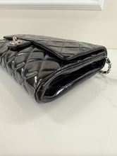 CHANEL PATENT QUILTED CLUTCH WITH CHAIN FLAP