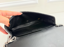 CHANEL PATENT QUILTED CLUTCH WITH CHAIN FLAP