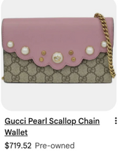 GUCCI GG MINI PEONY PEARLY WALLET / WOC LIMITED EDITION