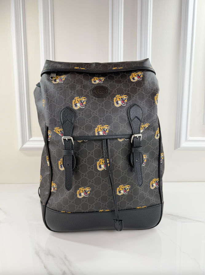 GUCCI GG AZALEA TIGERS RETRO INTERLOCKING BACKPACK LIMITED EDITION