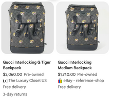 GUCCI GG AZALEA TIGERS RETRO INTERLOCKING BACKPACK LIMITED EDITION