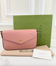 GUCCI GG POCHETTE DEBOSSED CROSSBODY DUSTY ROSE (BRAND NEW)