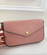 GUCCI GG POCHETTE DEBOSSED CROSSBODY DUSTY ROSE (BRAND NEW)