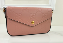 GUCCI GG POCHETTE DEBOSSED CROSSBODY DUSTY ROSE (BRAND NEW)