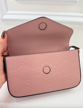 GUCCI GG POCHETTE DEBOSSED CROSSBODY DUSTY ROSE (BRAND NEW)