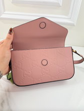 GUCCI GG POCHETTE DEBOSSED CROSSBODY DUSTY ROSE (BRAND NEW)