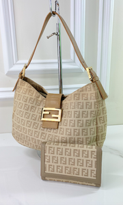 *COMBO DEAL* FENDI ZUCCHINO MAMMA BAGUETTE + WALLET