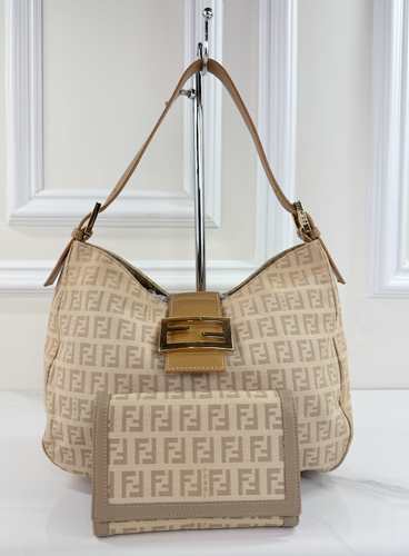 *COMBO DEAL* FENDI ZUCCHINO MAMMA BAGUETTE + WALLET