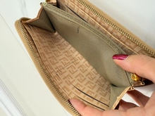 FENDI ZUCCHINO ZIP AROUND WALLET IN BEIGE