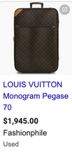 LOUIS VUITTON PEGASE 70 ROLLING LUGGAGE