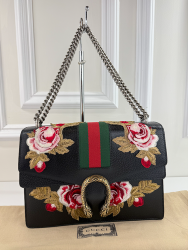 GUCCI DIONYSUS FLORAL WEB EMBROIDERED LARGE