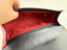 CHANEL QUILTED MEDIUM BOY FLAP LAMBSKIN (BICOLOR BLACK & RED)