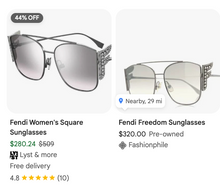 FENDI FREEDOM FF CRYSTAL SUNGLASSES