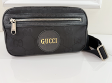 GUCCI NYLON "OFF THE GRID" BELT BAG (BLACK)