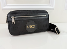 GUCCI NYLON "OFF THE GRID" BELT BAG (BLACK)