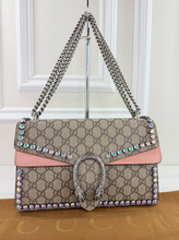 GUCCI DIONYSUS SUPREME SUEDE CRYSTAL SHOULDER BAG