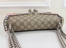 GUCCI DIONYSUS SUPREME SUEDE CRYSTAL SHOULDER BAG