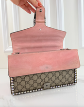 GUCCI DIONYSUS SUPREME SUEDE CRYSTAL SHOULDER BAG