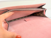 GUCCI DIONYSUS SUPREME SUEDE CRYSTAL SHOULDER BAG