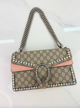 GUCCI DIONYSUS SUPREME SUEDE CRYSTAL SHOULDER BAG