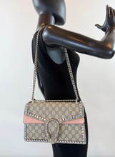 GUCCI DIONYSUS SUPREME SUEDE CRYSTAL SHOULDER BAG