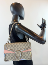 GUCCI DIONYSUS SUPREME SUEDE CRYSTAL SHOULDER BAG