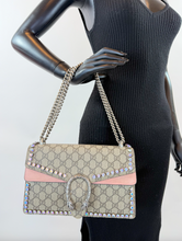 GUCCI DIONYSUS SUPREME SUEDE CRYSTAL SHOULDER BAG