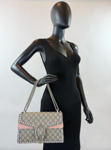 GUCCI DIONYSUS SUPREME SUEDE CRYSTAL SHOULDER BAG