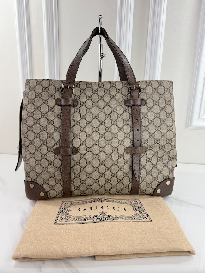 GUCCI GG SUPREME BOXY TRUNK TOTE (MEDIUM)