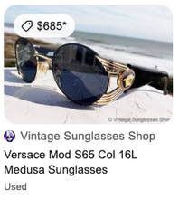 VERSACE SUNGLASSES VINTAGE GIANNI MEDUSA S65