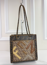 FENDI ZUCCHINO & ZUCCA SMALL SHOPPING TOTE